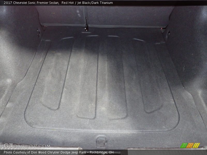 Red Hot / Jet Black/Dark Titanium 2017 Chevrolet Sonic Premier Sedan