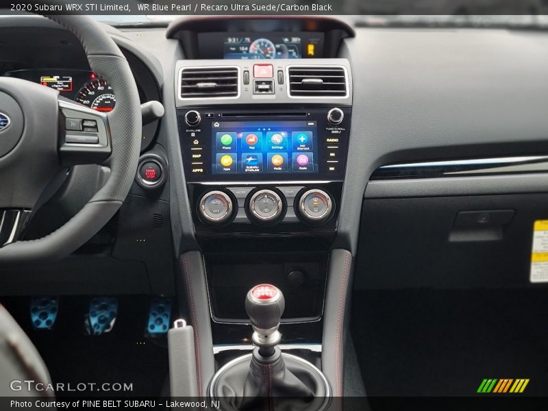 WR Blue Pearl / Recaro Ultra Suede/Carbon Black 2020 Subaru WRX STI Limited