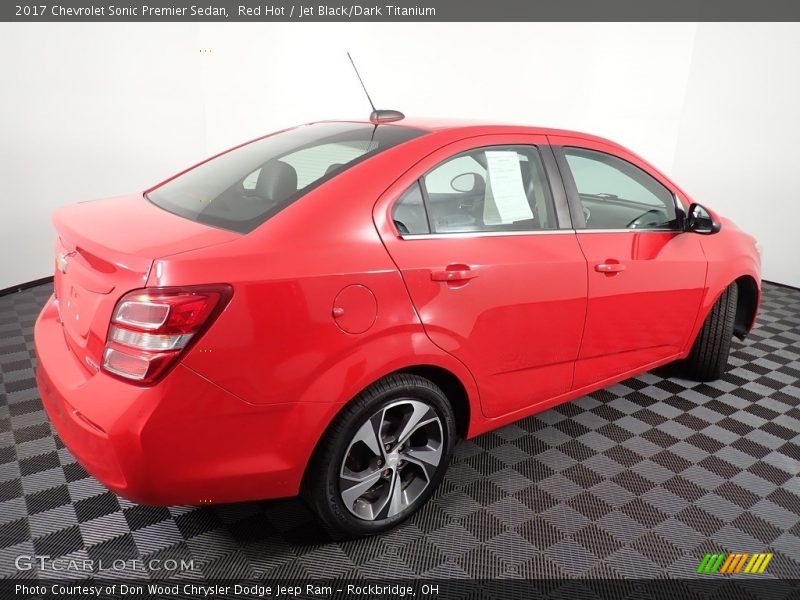 Red Hot / Jet Black/Dark Titanium 2017 Chevrolet Sonic Premier Sedan