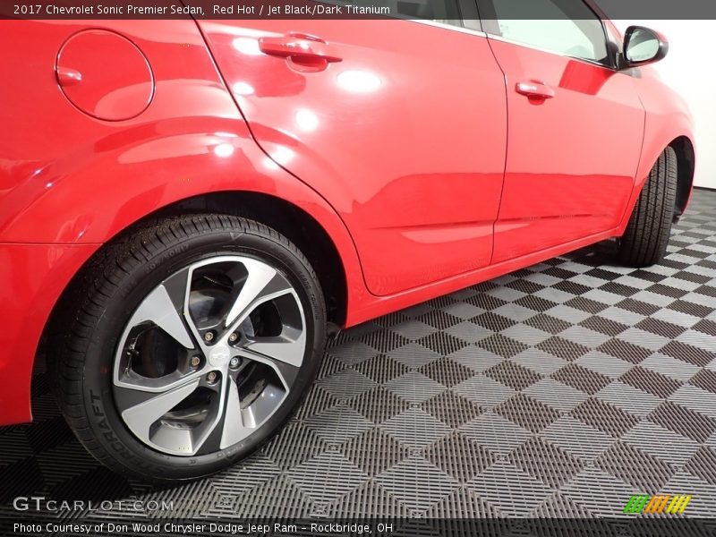 Red Hot / Jet Black/Dark Titanium 2017 Chevrolet Sonic Premier Sedan