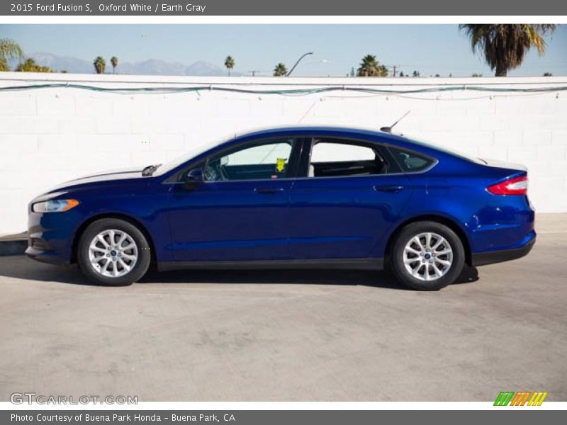 Oxford White / Earth Gray 2015 Ford Fusion S