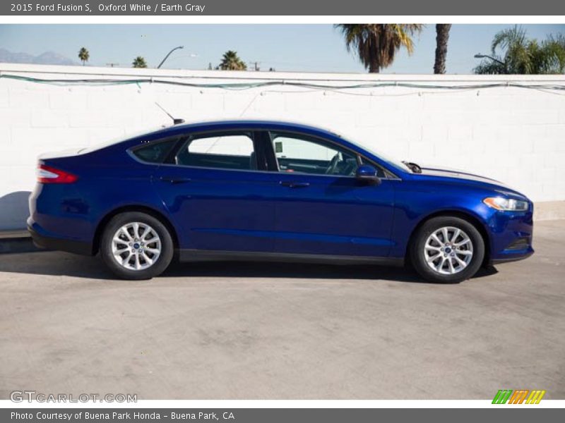 Oxford White / Earth Gray 2015 Ford Fusion S