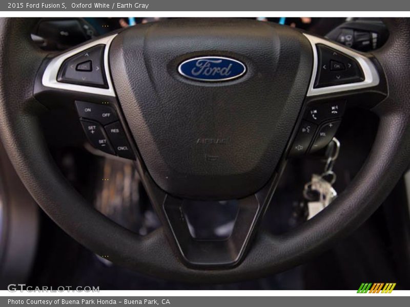 Oxford White / Earth Gray 2015 Ford Fusion S