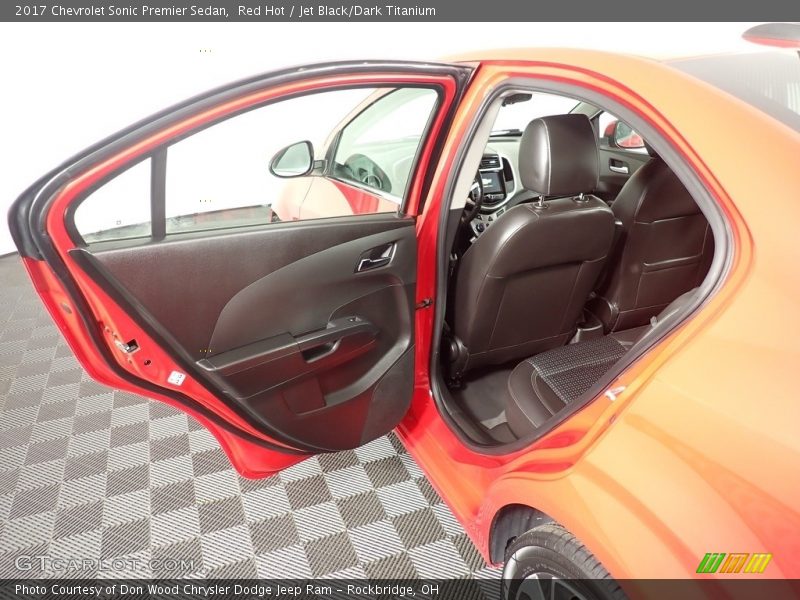 Red Hot / Jet Black/Dark Titanium 2017 Chevrolet Sonic Premier Sedan