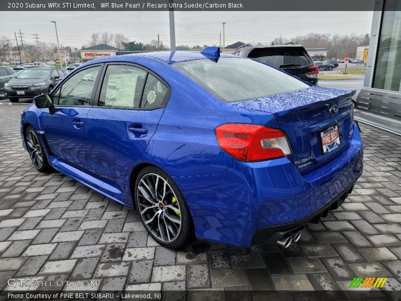 WR Blue Pearl / Recaro Ultra Suede/Carbon Black 2020 Subaru WRX STI Limited