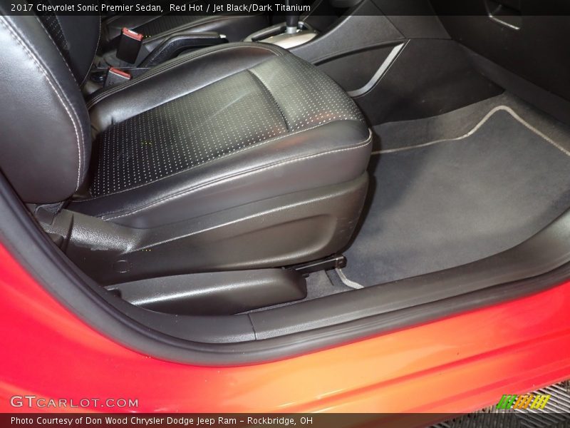 Front Seat of 2017 Sonic Premier Sedan