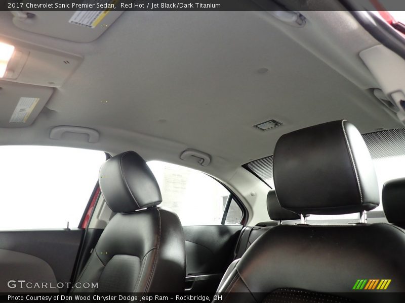 Red Hot / Jet Black/Dark Titanium 2017 Chevrolet Sonic Premier Sedan