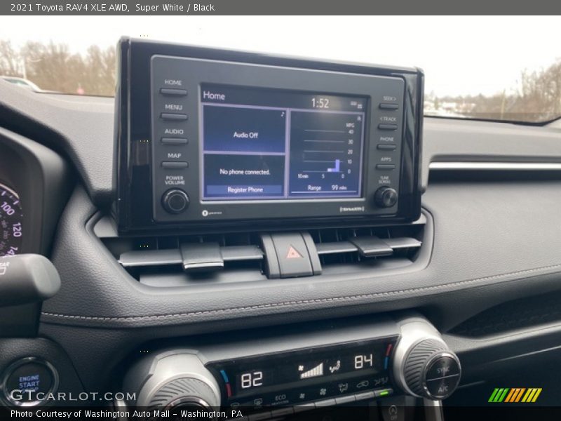 Super White / Black 2021 Toyota RAV4 XLE AWD