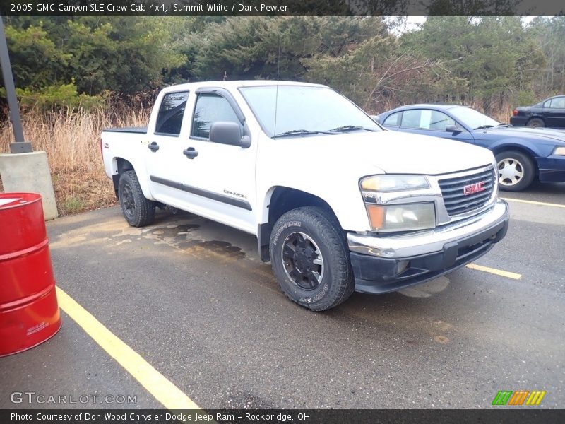 Summit White / Dark Pewter 2005 GMC Canyon SLE Crew Cab 4x4