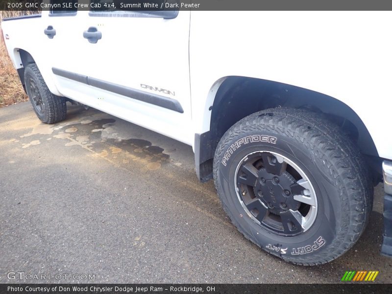 Summit White / Dark Pewter 2005 GMC Canyon SLE Crew Cab 4x4