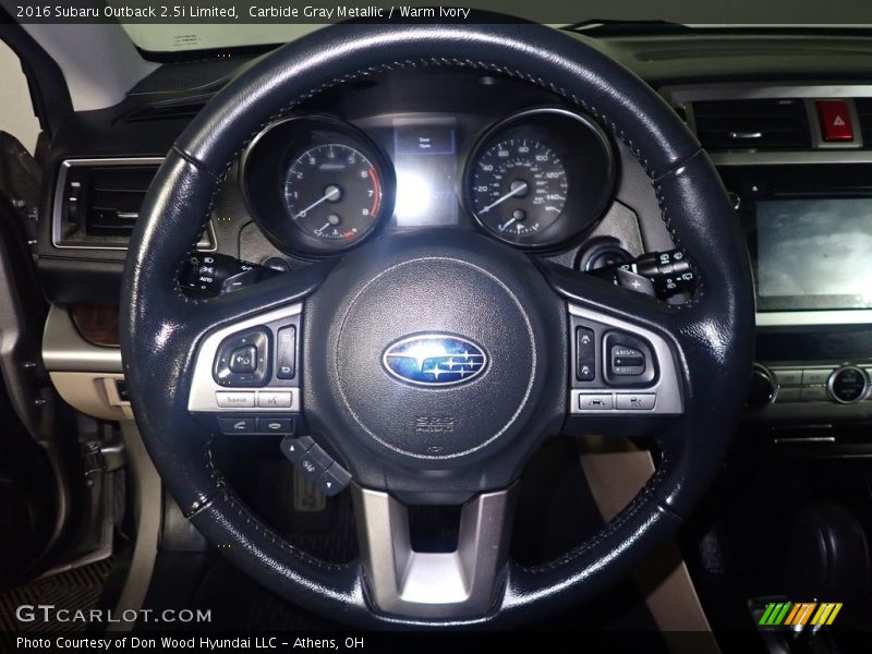 Carbide Gray Metallic / Warm Ivory 2016 Subaru Outback 2.5i Limited