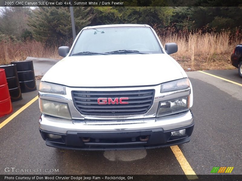 Summit White / Dark Pewter 2005 GMC Canyon SLE Crew Cab 4x4