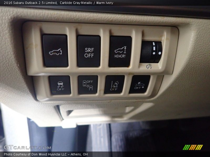 Controls of 2016 Outback 2.5i Limited