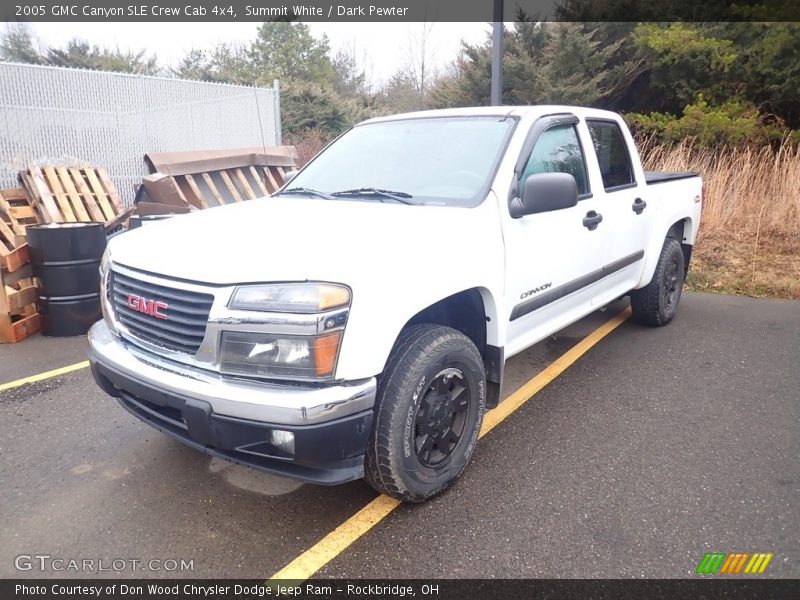 Summit White / Dark Pewter 2005 GMC Canyon SLE Crew Cab 4x4