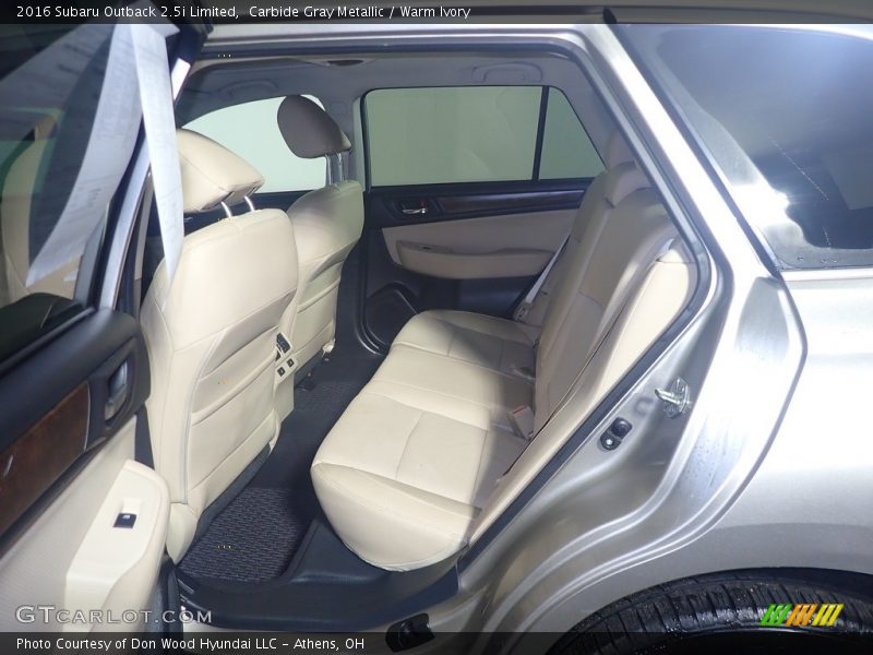 Rear Seat of 2016 Outback 2.5i Limited