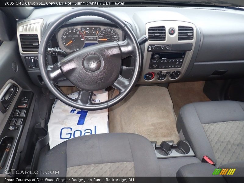 Summit White / Dark Pewter 2005 GMC Canyon SLE Crew Cab 4x4