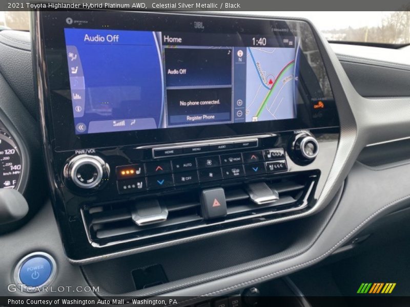 Controls of 2021 Highlander Hybrid Platinum AWD