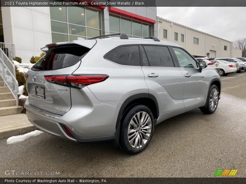 Celestial Silver Metallic / Black 2021 Toyota Highlander Hybrid Platinum AWD