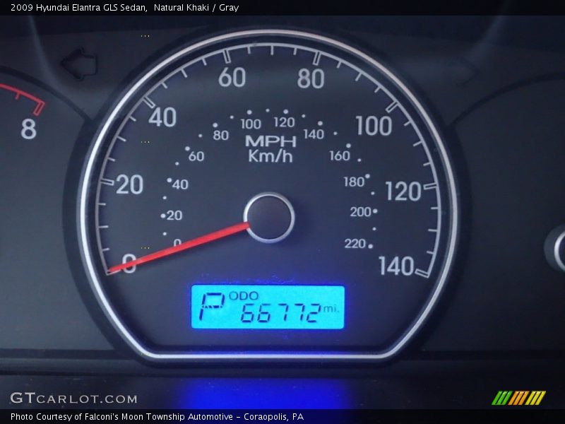 Natural Khaki / Gray 2009 Hyundai Elantra GLS Sedan