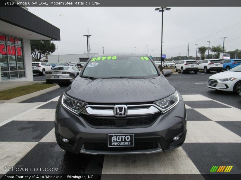 Modern Steel Metallic / Gray 2019 Honda CR-V EX-L