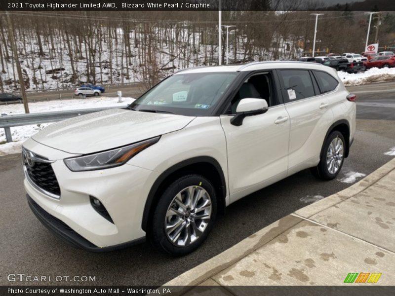 Blizzard White Pearl / Graphite 2021 Toyota Highlander Limited AWD