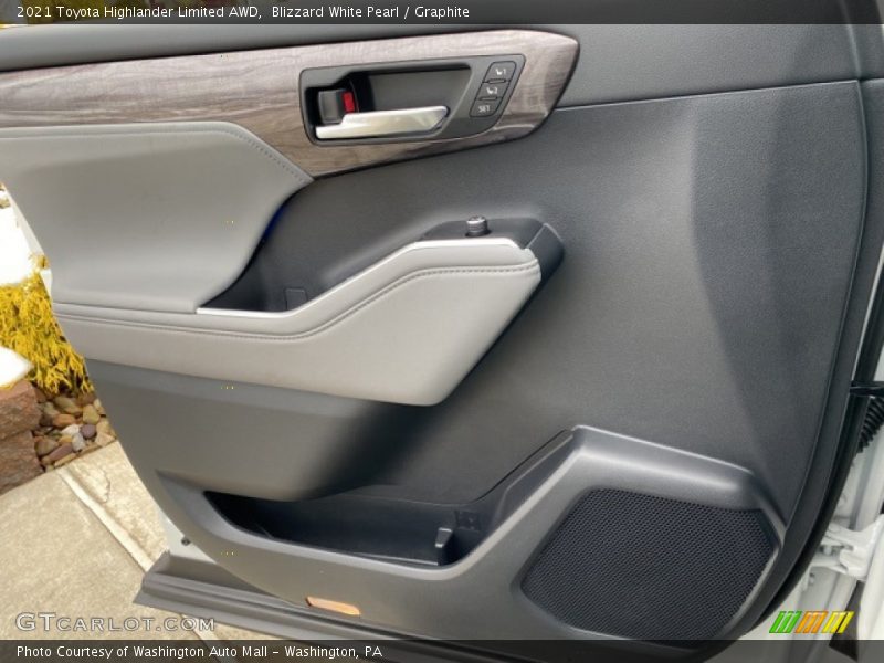 Blizzard White Pearl / Graphite 2021 Toyota Highlander Limited AWD