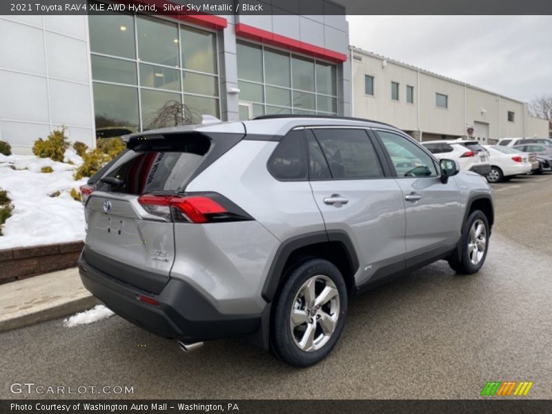 Silver Sky Metallic / Black 2021 Toyota RAV4 XLE AWD Hybrid