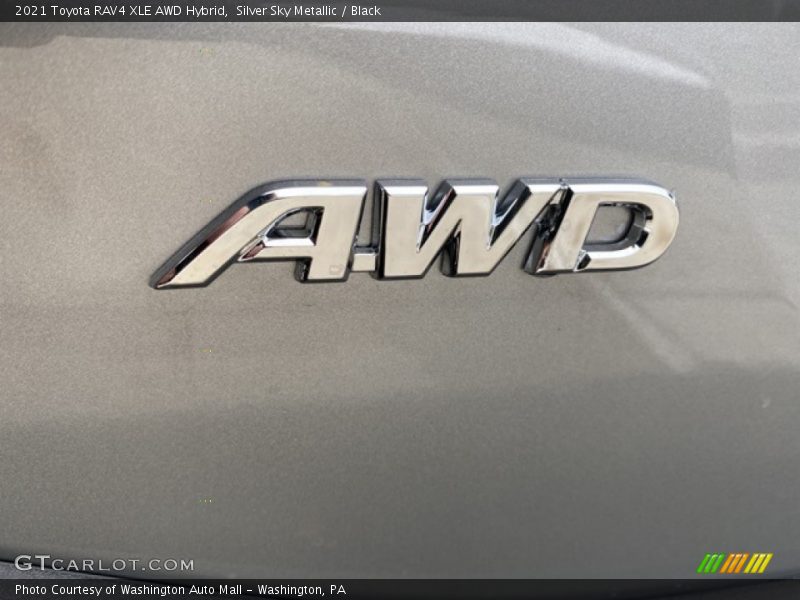 Silver Sky Metallic / Black 2021 Toyota RAV4 XLE AWD Hybrid