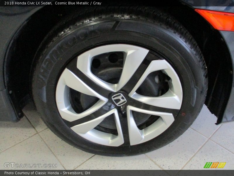 Cosmic Blue Metallic / Gray 2018 Honda Civic LX Sedan