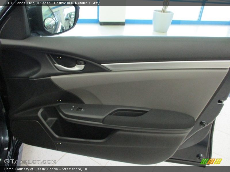 Cosmic Blue Metallic / Gray 2018 Honda Civic LX Sedan