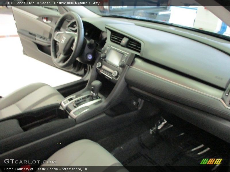 Cosmic Blue Metallic / Gray 2018 Honda Civic LX Sedan
