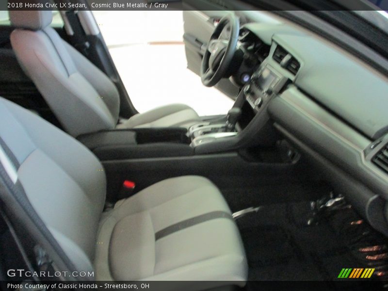Cosmic Blue Metallic / Gray 2018 Honda Civic LX Sedan