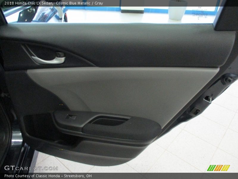 Cosmic Blue Metallic / Gray 2018 Honda Civic LX Sedan