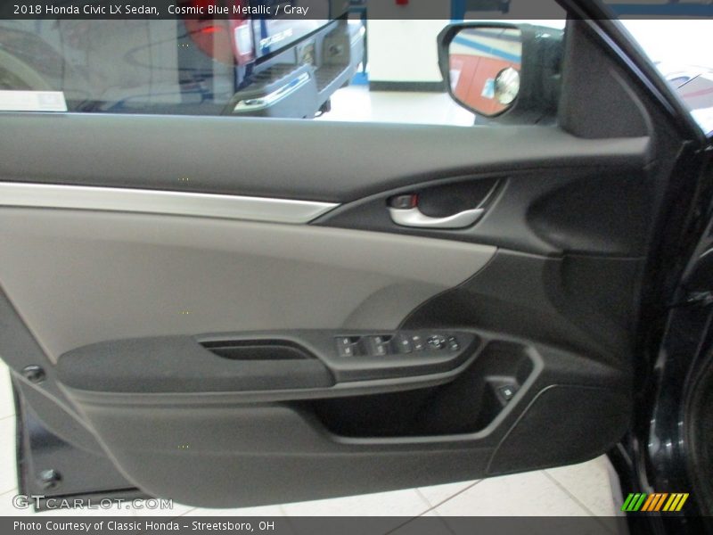Cosmic Blue Metallic / Gray 2018 Honda Civic LX Sedan