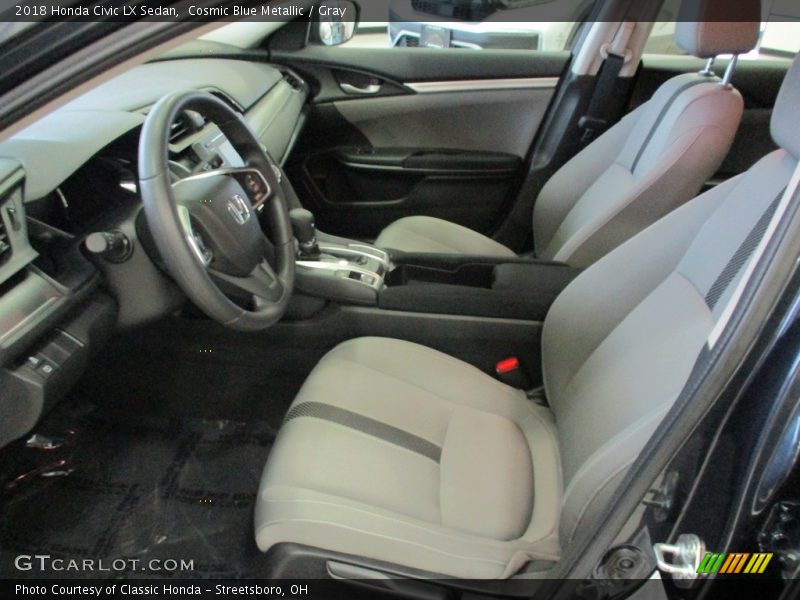 Cosmic Blue Metallic / Gray 2018 Honda Civic LX Sedan