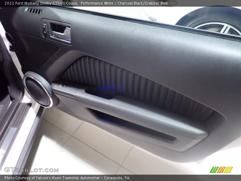 Performance White / Charcoal Black/Grabber Blue 2011 Ford Mustang Shelby GT500 Coupe