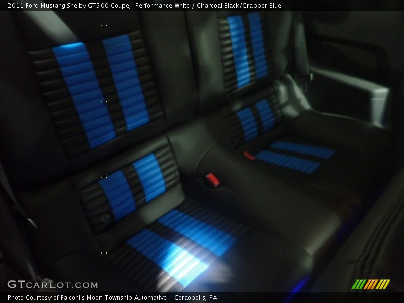 Performance White / Charcoal Black/Grabber Blue 2011 Ford Mustang Shelby GT500 Coupe