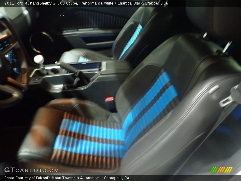 Performance White / Charcoal Black/Grabber Blue 2011 Ford Mustang Shelby GT500 Coupe