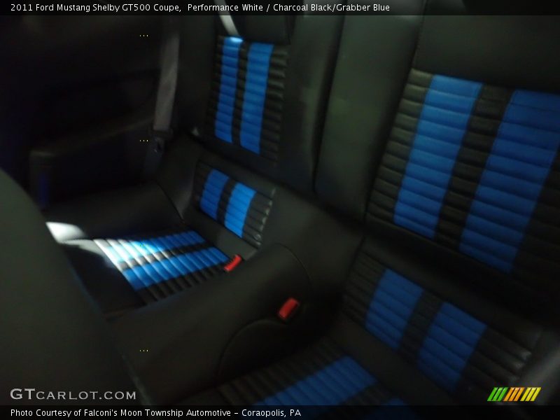 Performance White / Charcoal Black/Grabber Blue 2011 Ford Mustang Shelby GT500 Coupe