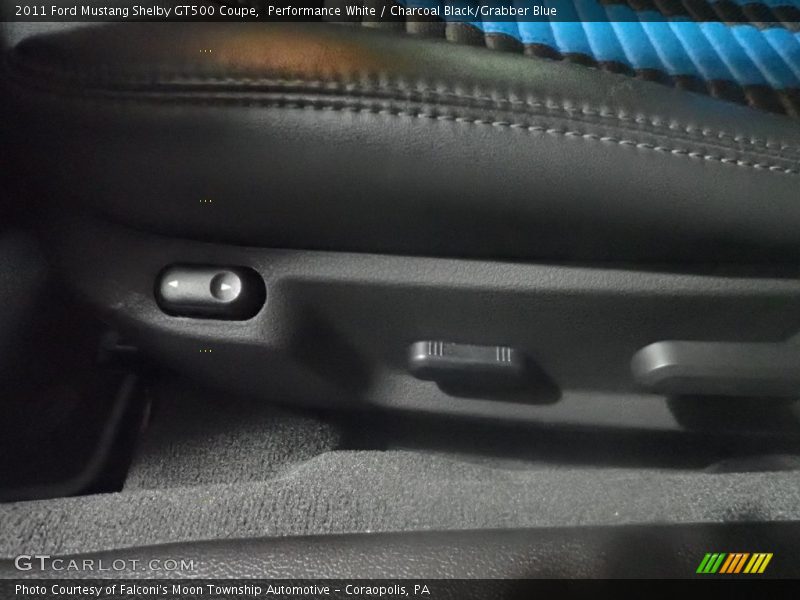 Performance White / Charcoal Black/Grabber Blue 2011 Ford Mustang Shelby GT500 Coupe