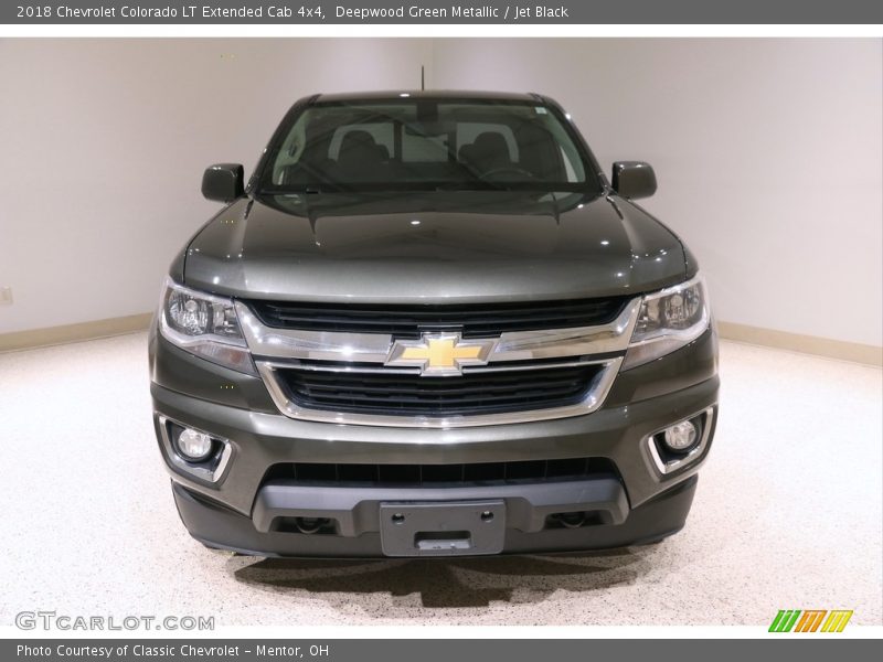 Deepwood Green Metallic / Jet Black 2018 Chevrolet Colorado LT Extended Cab 4x4