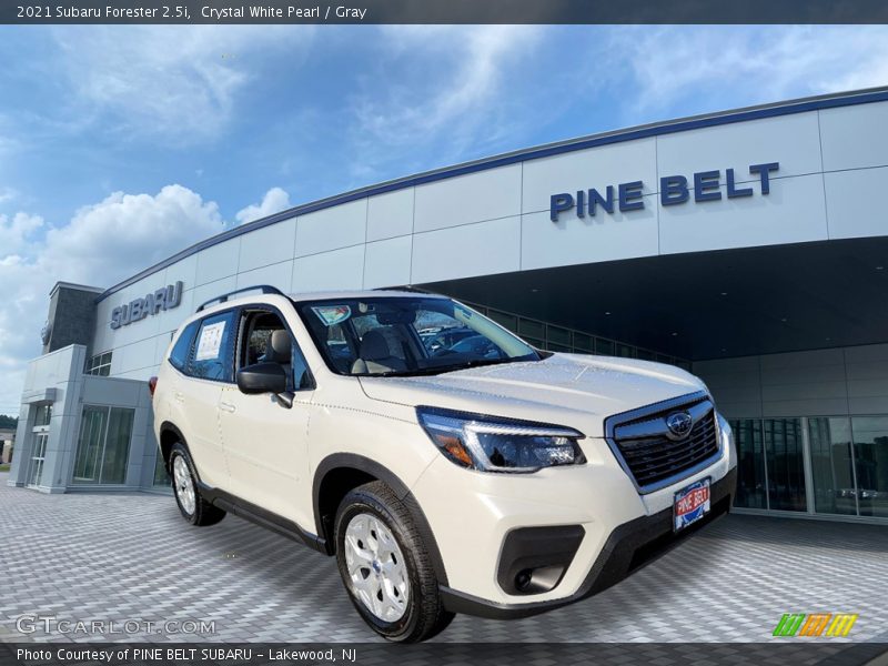 Crystal White Pearl / Gray 2021 Subaru Forester 2.5i