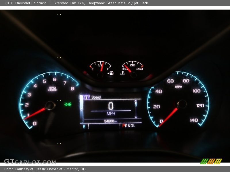 Deepwood Green Metallic / Jet Black 2018 Chevrolet Colorado LT Extended Cab 4x4