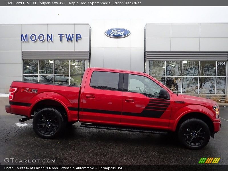 Rapid Red / Sport Special Edition Black/Red 2020 Ford F150 XLT SuperCrew 4x4