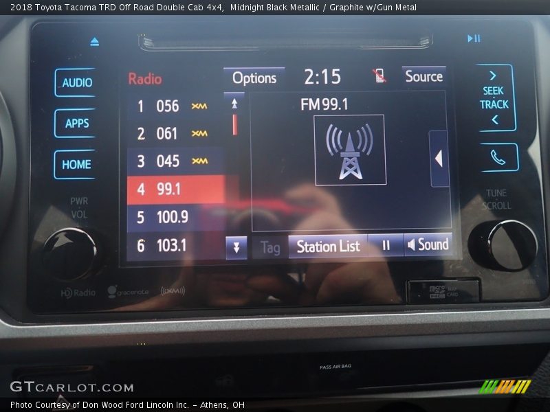Midnight Black Metallic / Graphite w/Gun Metal 2018 Toyota Tacoma TRD Off Road Double Cab 4x4