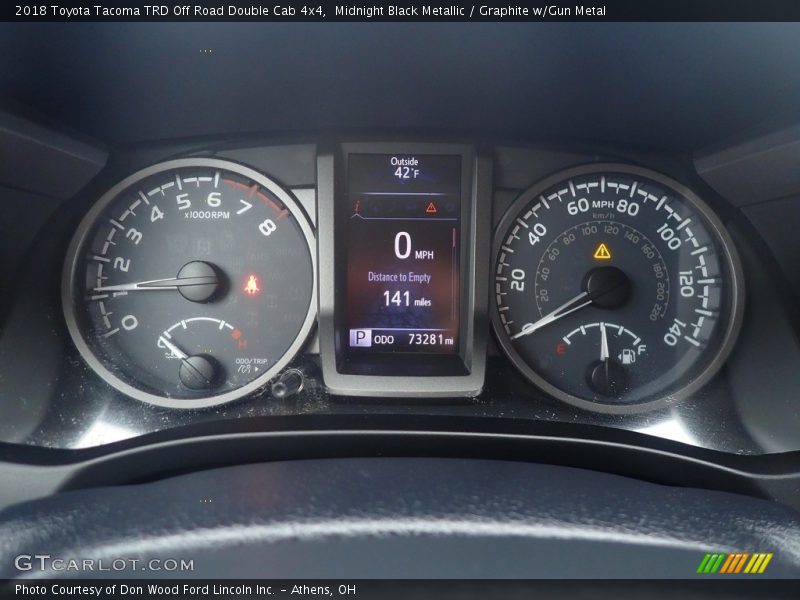 Midnight Black Metallic / Graphite w/Gun Metal 2018 Toyota Tacoma TRD Off Road Double Cab 4x4