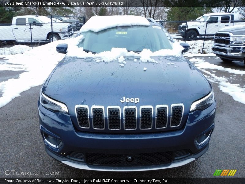 Slate Blue Pearl / Ski Gray/Black 2021 Jeep Cherokee Limited 4x4