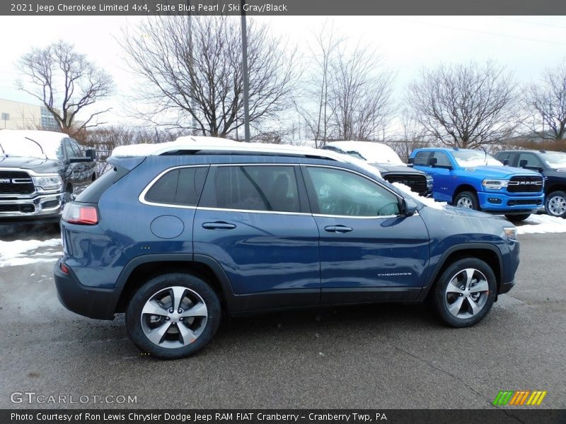 Slate Blue Pearl / Ski Gray/Black 2021 Jeep Cherokee Limited 4x4