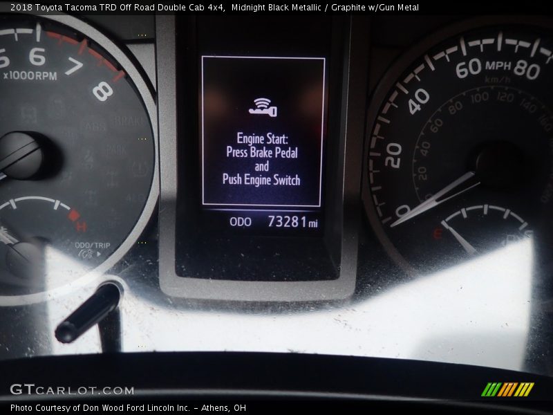 Midnight Black Metallic / Graphite w/Gun Metal 2018 Toyota Tacoma TRD Off Road Double Cab 4x4