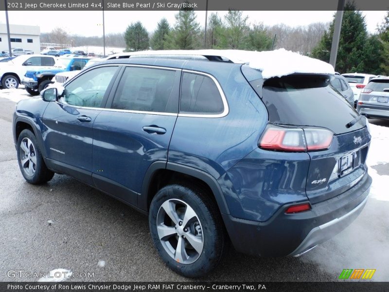 Slate Blue Pearl / Ski Gray/Black 2021 Jeep Cherokee Limited 4x4